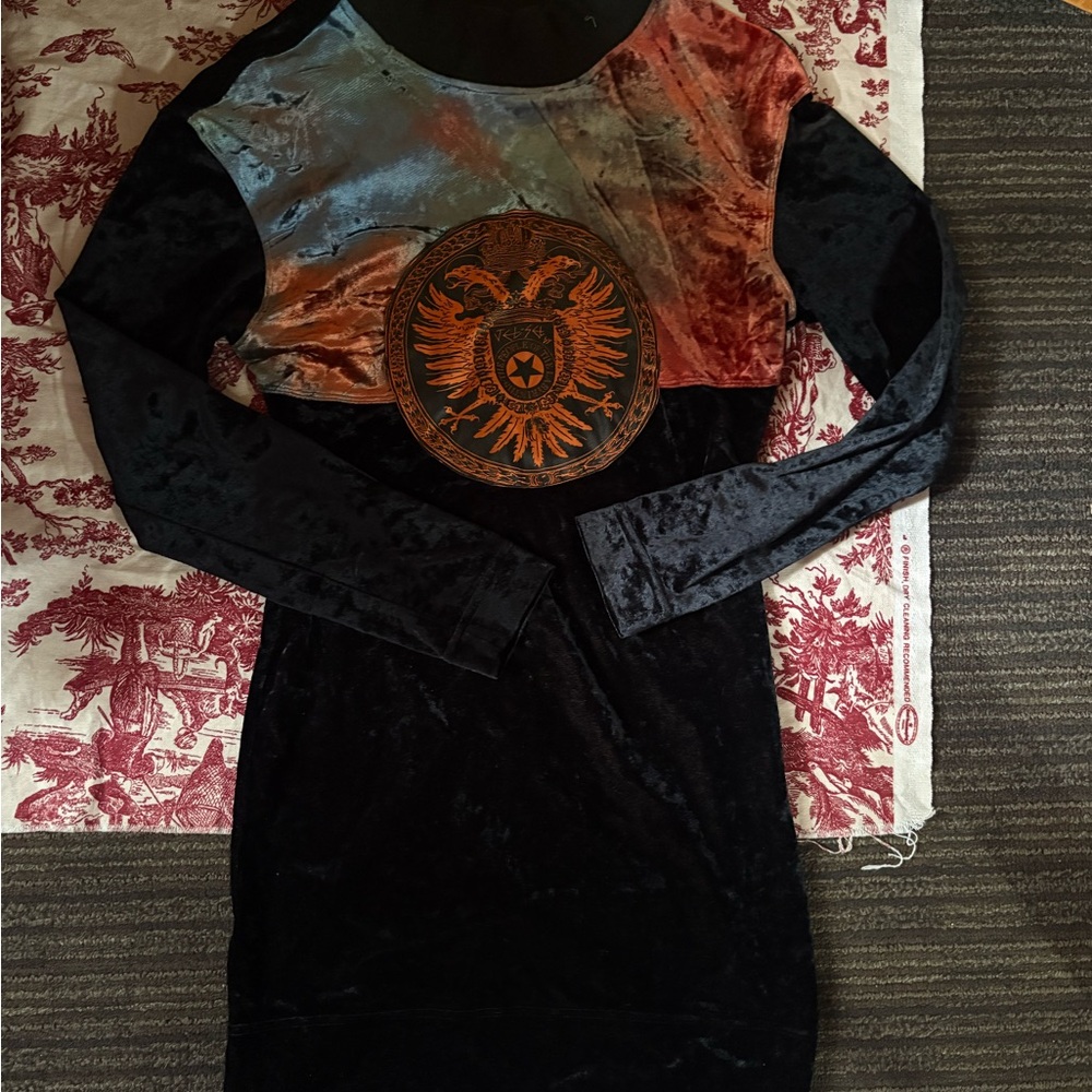Jet Set By the People of the Labyrinths black velvet dress